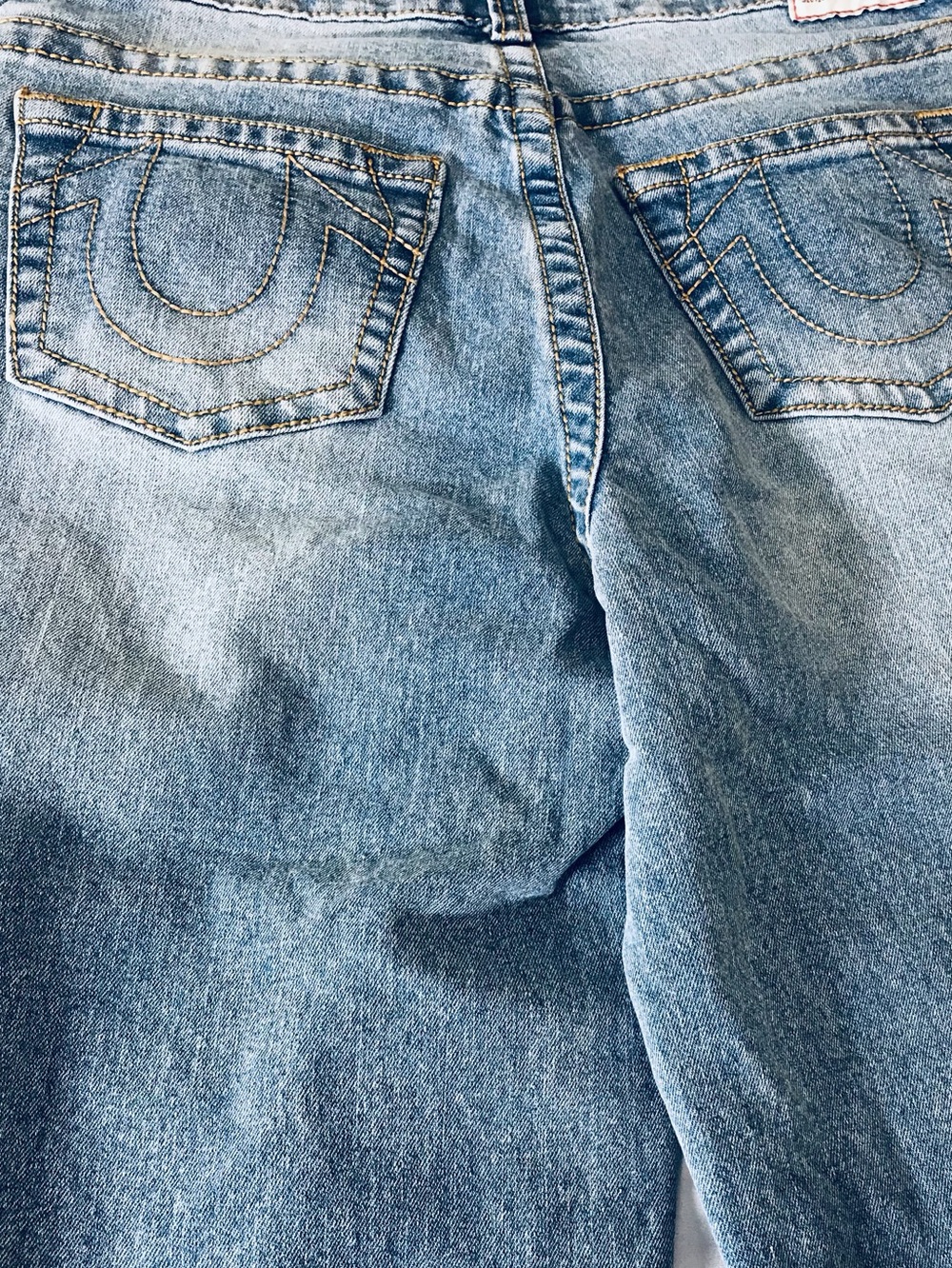 True Religion Boys Bobbi Relaxed Baggy Patch Embroidered Jeans Size 14 - Picture 3 of 4